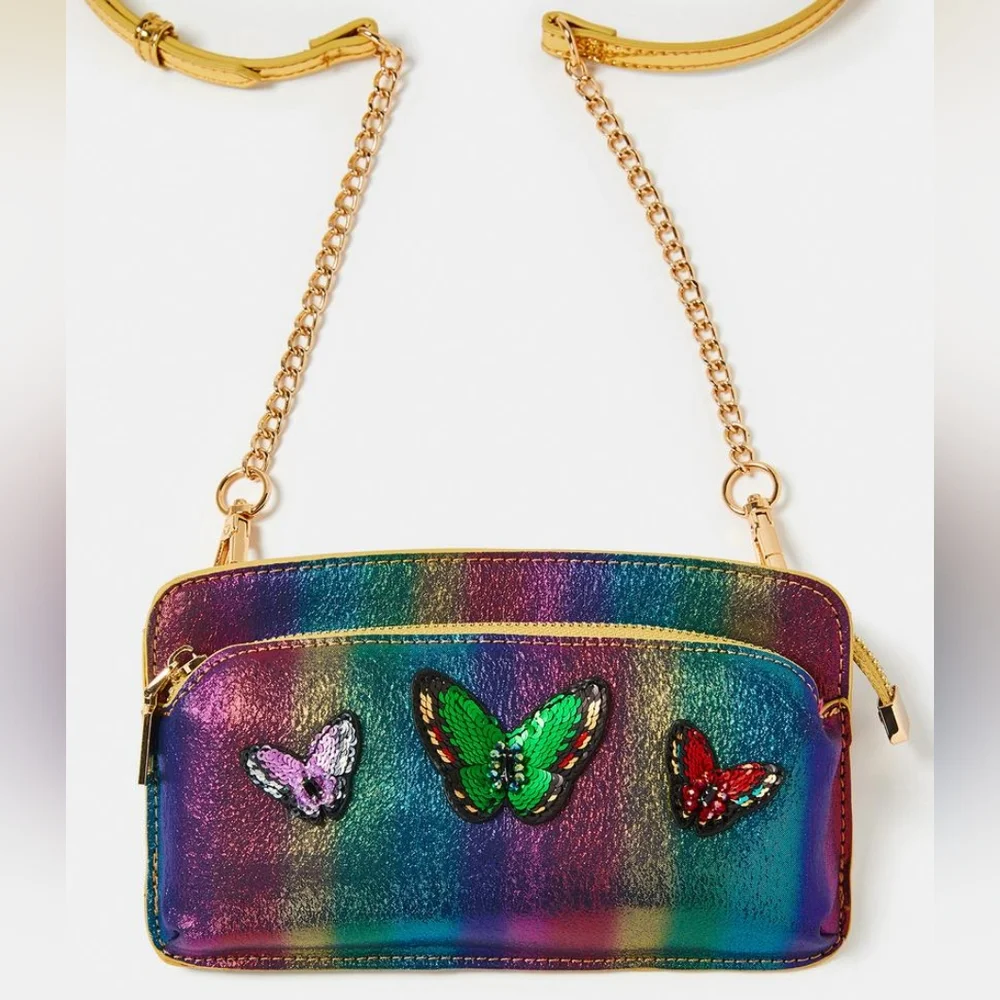 ๐บBETSEY JOHNSON Rainbow Bright Butterfly Crossbody - Picture 1 of 10